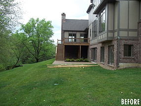 landscape design, hardscape, st. louis landscape, before