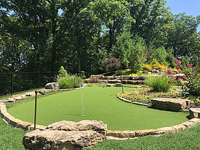 landscape design, hardscape, st. louis landscape, putting green, artificial turf