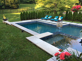 landscape design, st. louis landscape, pool, modern