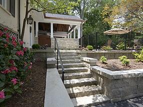 landscape design, hardscape, st. louis landscape, stone stairway