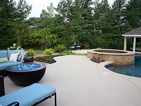 landscape design, st. louis landscape, hardscape, fire pit