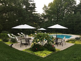 landscape design, st. louis landscape, geometric, pool