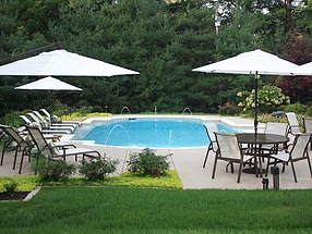 landscape design, st. louis landscape, geometric, pool