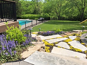 landscape design, hardscape design, st. louis landscape, pathway, flagstone