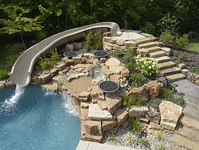 landscape design, hardscape, st. louis landscape, steps, stone