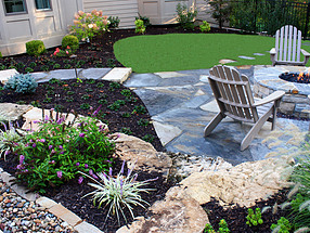 landscape design, hardscape, st. louis landscape, flagstone, edging