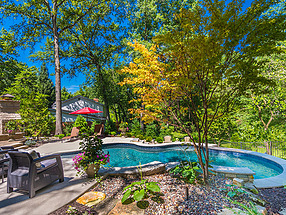 landscape design, st. louis landscape, color, pool